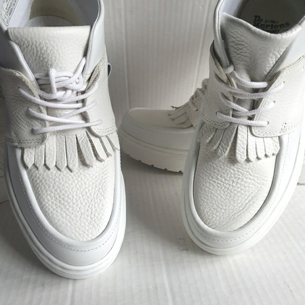 Dr Martens Jemima White Venice Aunt Sally Leather Platform Lace-Up Chukka Boot 7 - Picture 13 of 16